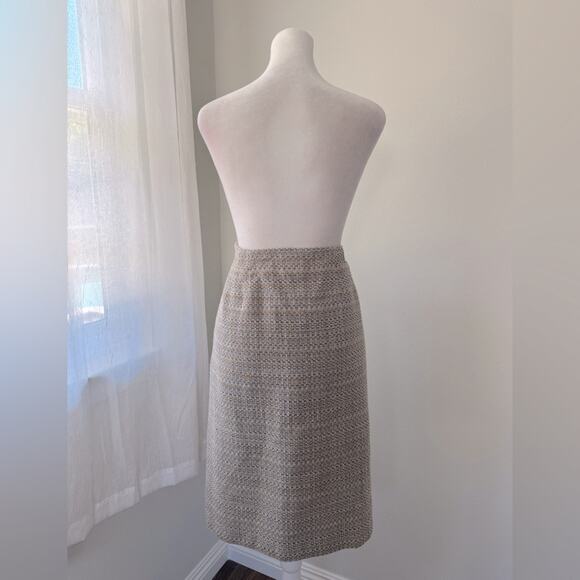 Liz Claiborne Villager Tan & Black Textured Pencil Skirt - Picture 7 of 9